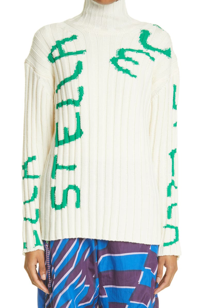 Stella McCartney x Ed Curtis Unisex Shared 3 Teo Logo Band Psychedelic Print Pants, Main, color, 