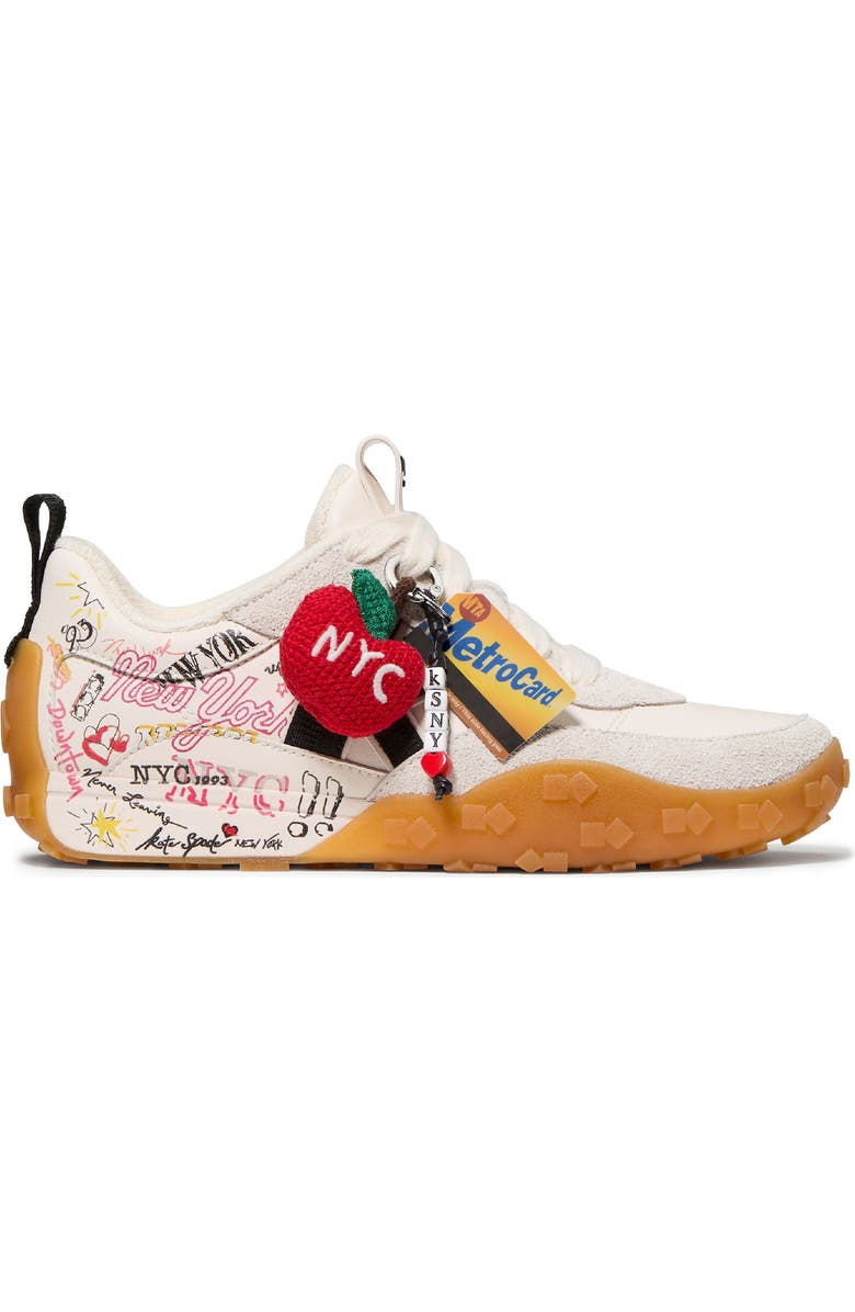 Kate Spade New York k as in kate NYC graffiti sneaker, Alternate, color, Cream Multi
