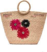 Frances Valentine Botanica Basket Raffia Tote