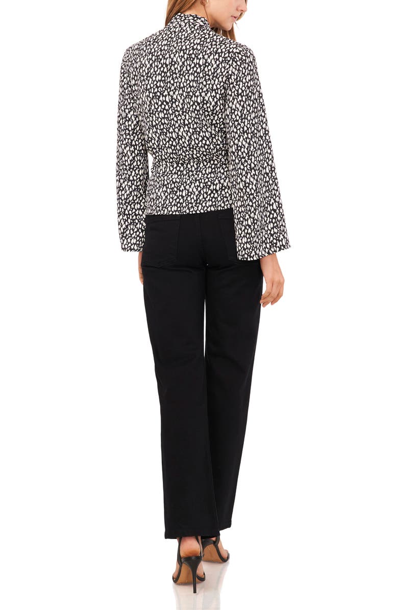 Vince Camuto Animal Print Faux Wrap Top, Alternate, color,