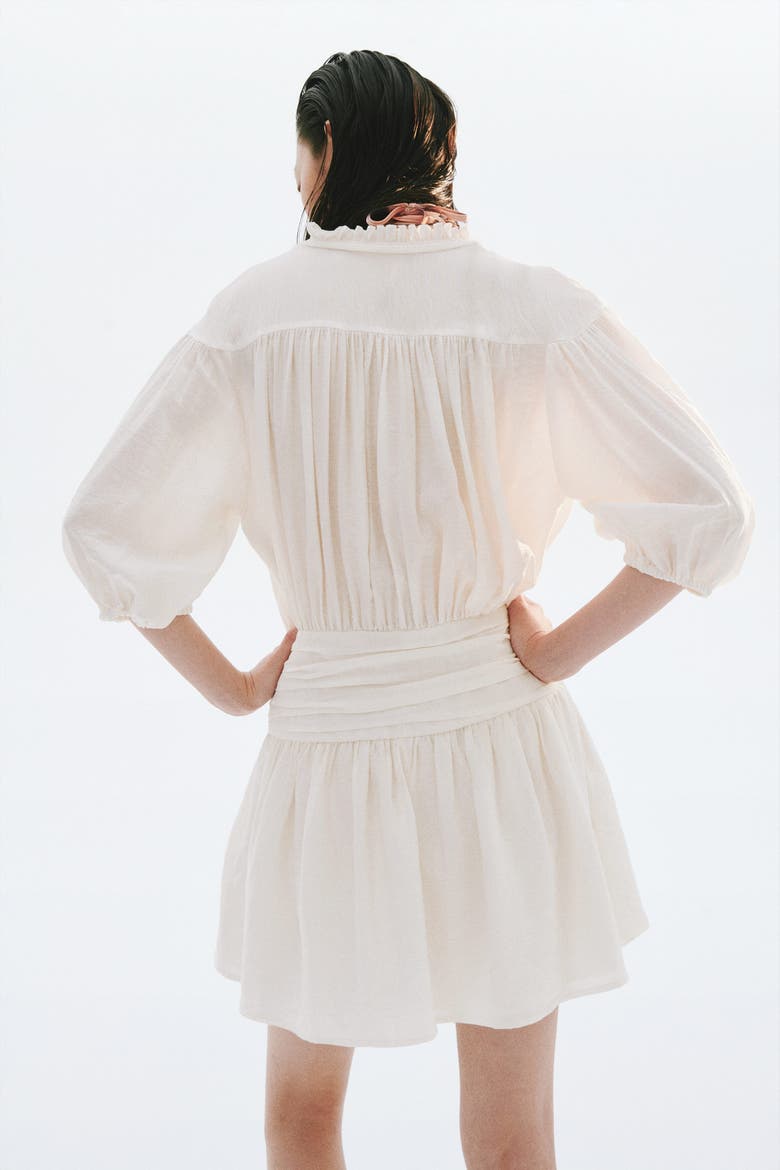 Draped Tunic Dress, Alternate, color, Cream