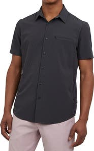 DKNY SPORTSWEAR Daymond Short Sleeve Button-Up Shirt