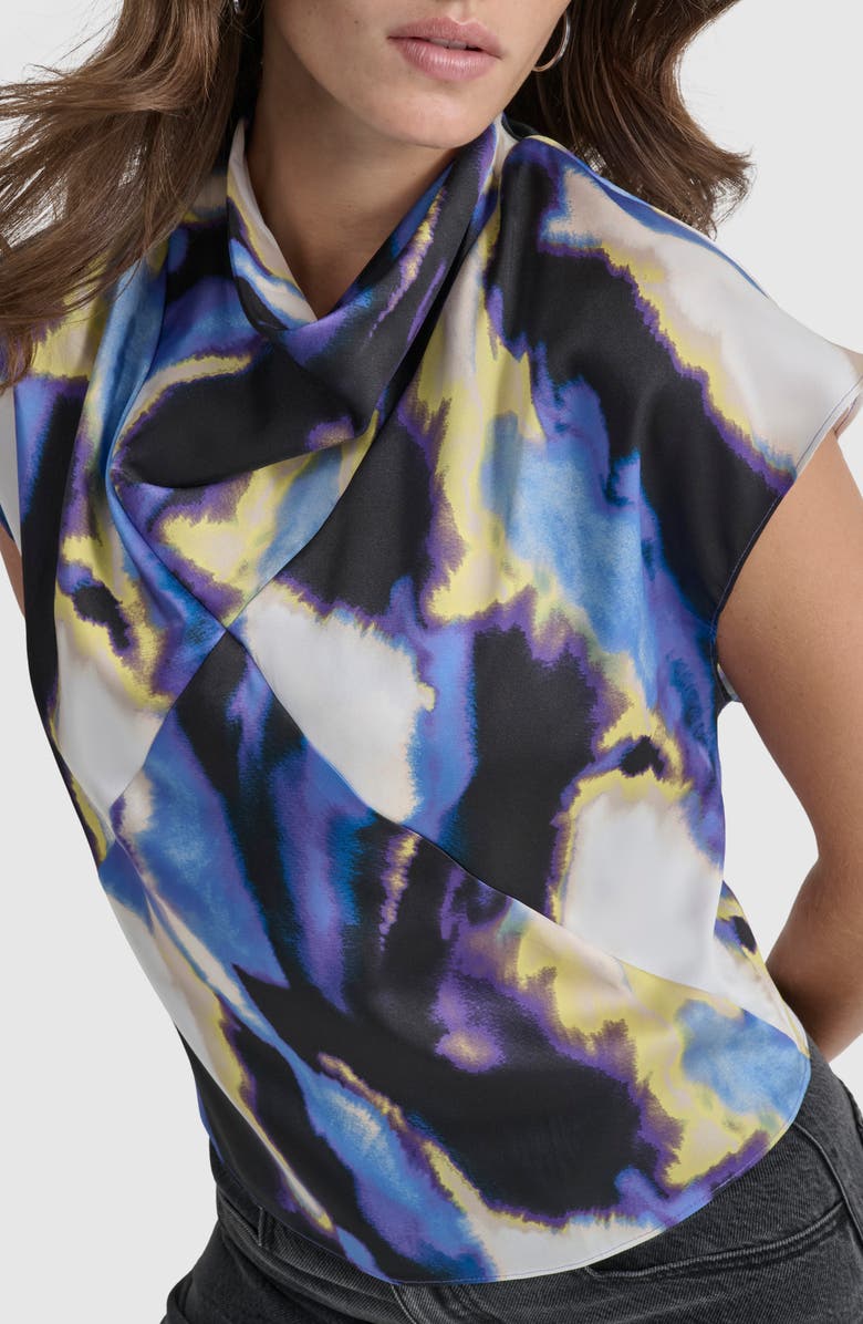 DKNY High Cowl Neck Top, Alternate, color, 