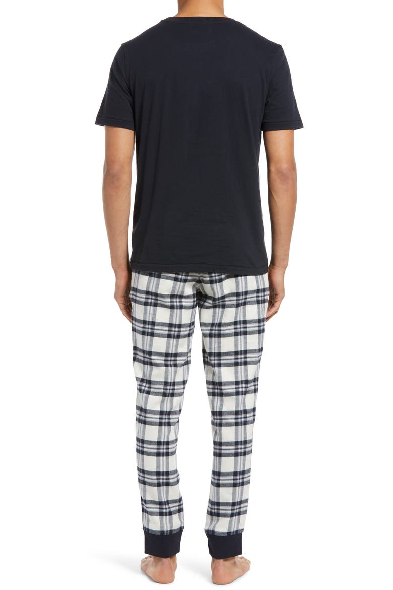 Men's Jett Pajamas, Alternate, color, BLACK CREAM PLAID BLAC