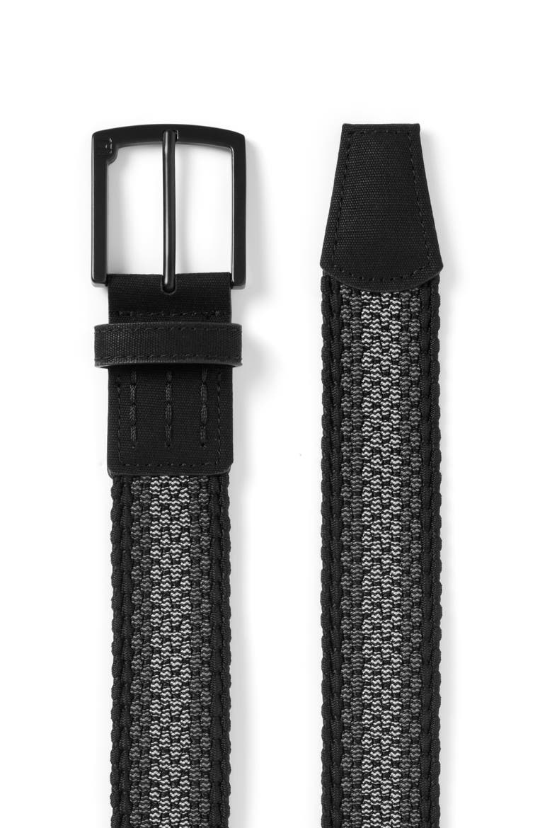 In the Clear Woven Elastic Belt, Alternate, color, BLACK