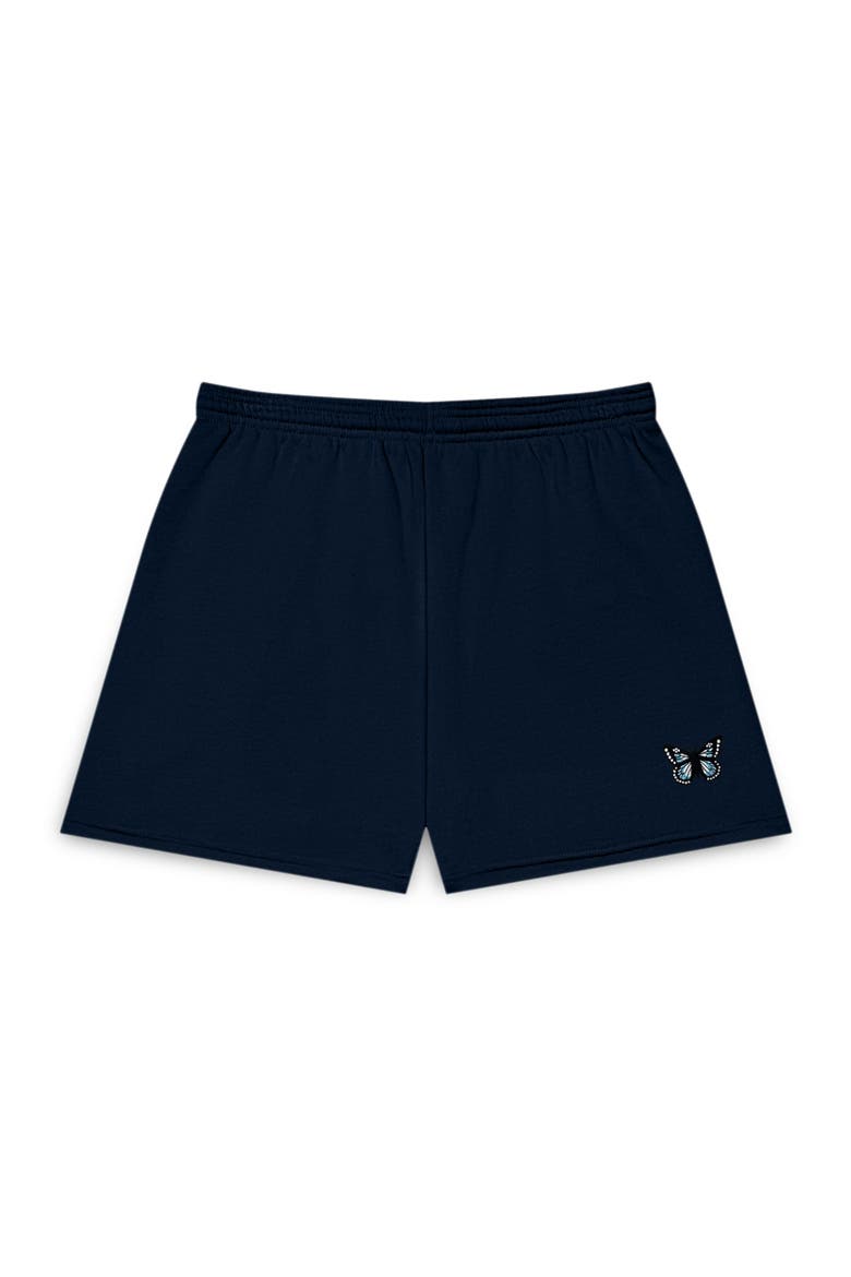 Womens Butterfly Jogger Sweatshort, Main, color, Navy Blue