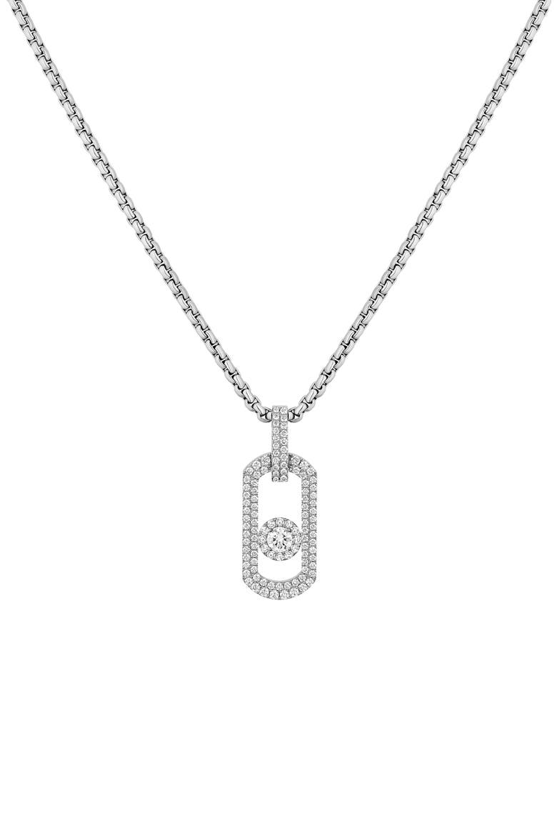 So Move Pavé Diamond Titanium Necklace, Alternate, color, TITANIUM