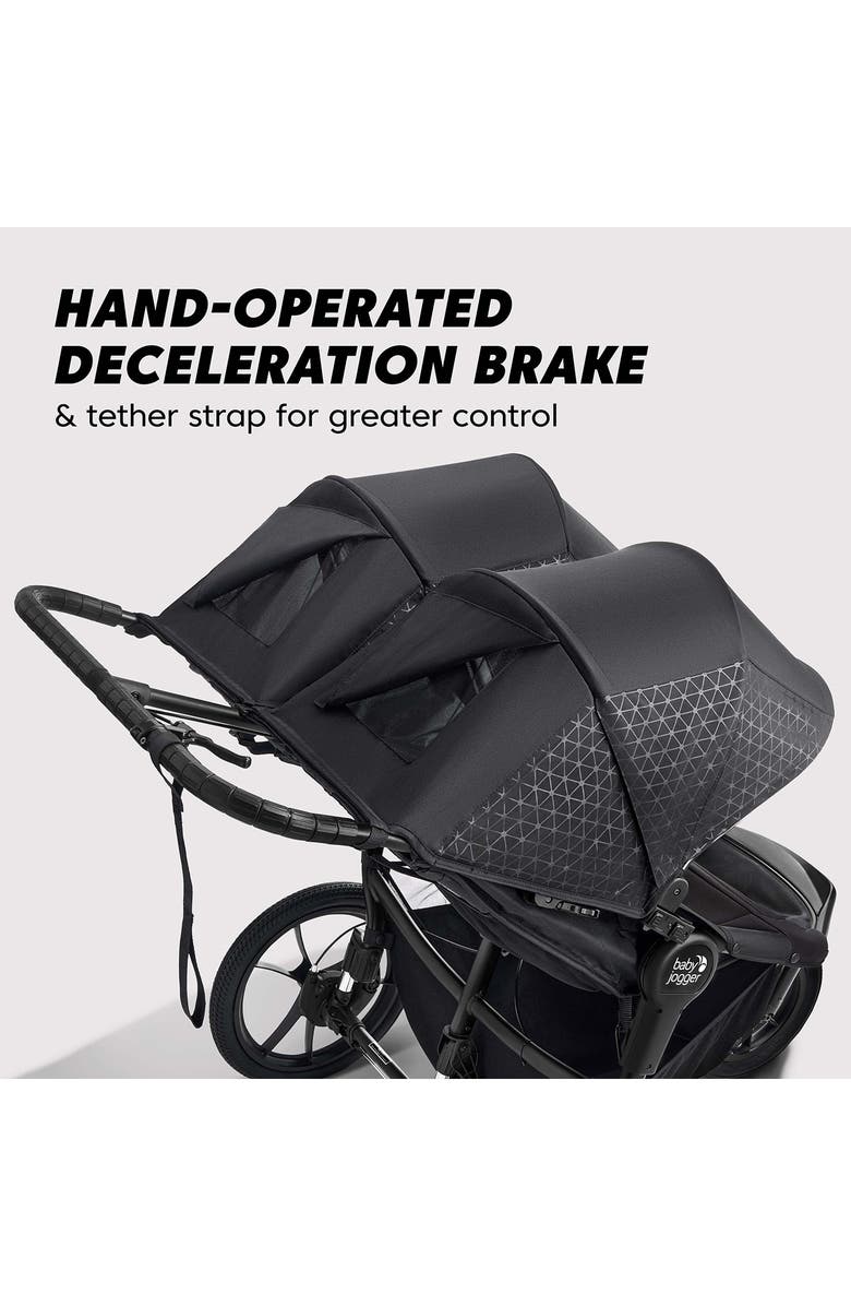 Baby Jogger Summit<sup>™</sup> X3 Double Jogging Stroller, Alternate, color, Midnight Black