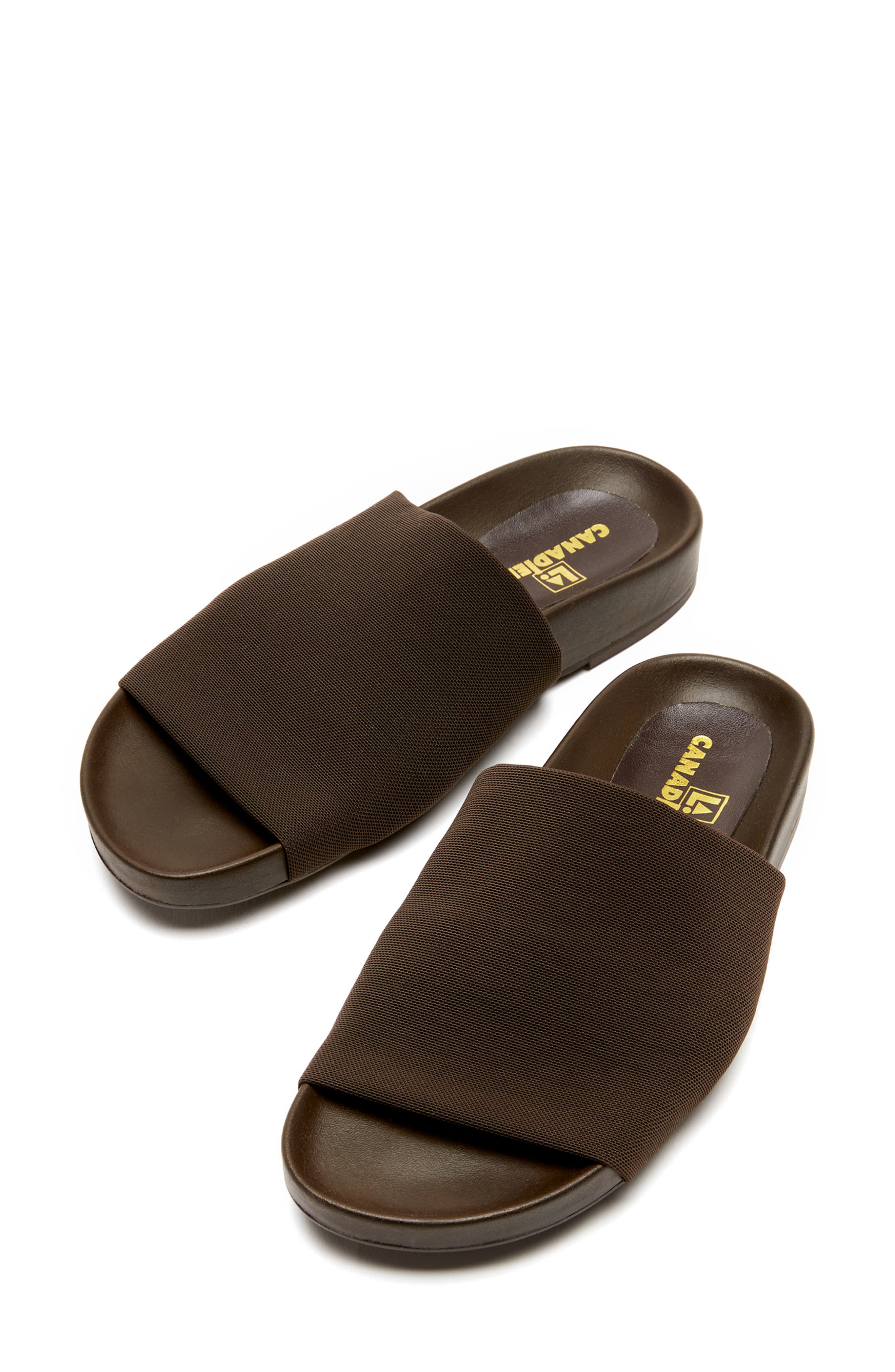 Vibrant Slide Sandal, Alternate, color, BROWN MICRO STRETCH