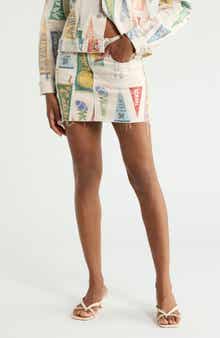 The Ditcher Frayed Denim Miniskirt