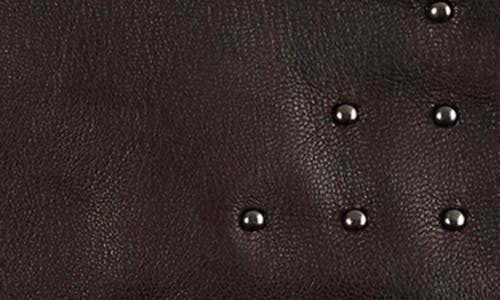 Bruno Magli Bias Studded Leather Gloves