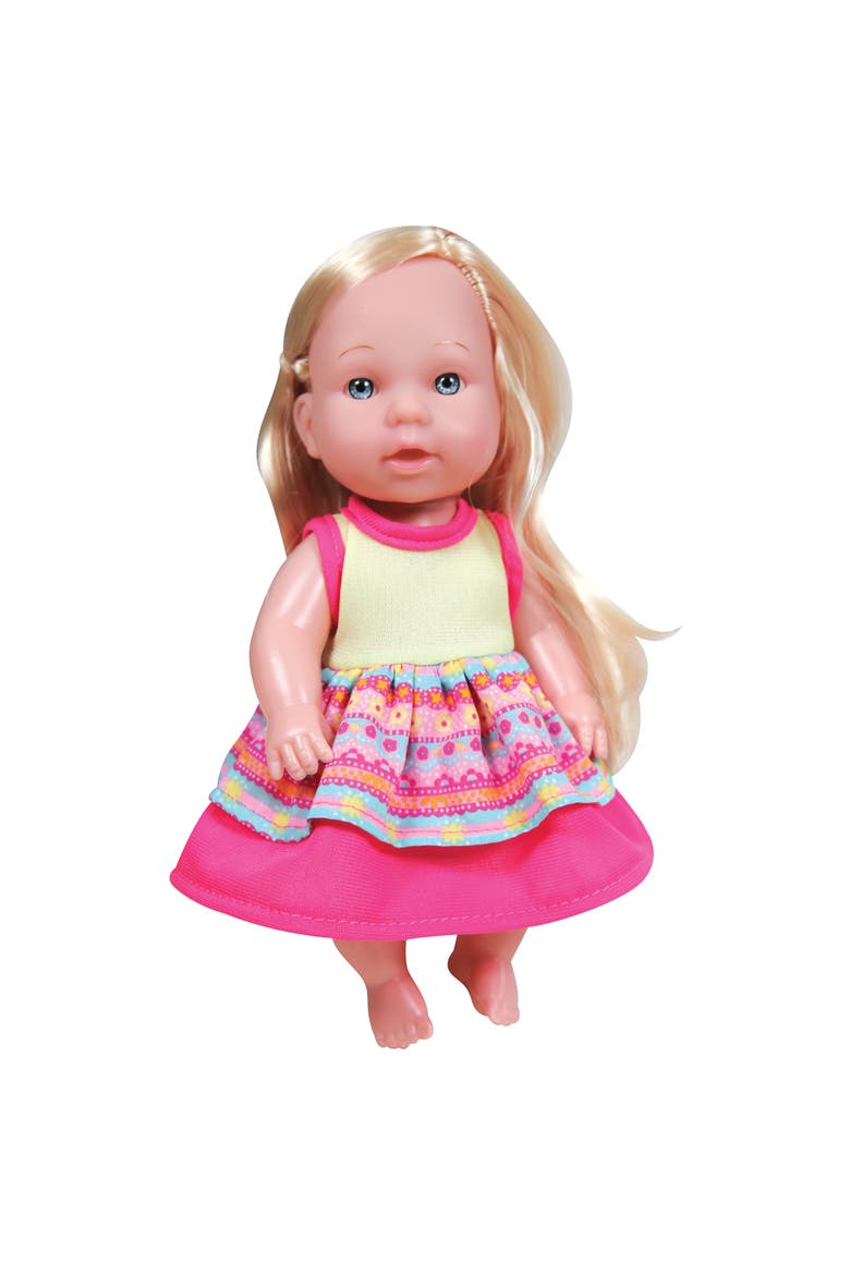 Makeup Table Set with 8 Inch Toddler Doll, Brush, Mirror & Hair Accessories, Alternate, color, Multicolored