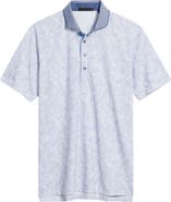 Greyson Island Hunt Leaf Print Performance Golf Polo
