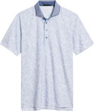 Greyson Island Hunt Leaf Print Performance Golf Polo