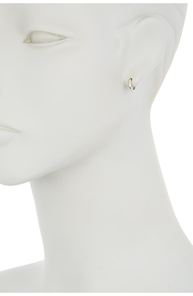 CANDELA JEWELRY 14K White Gold 11mm Huggie Earrings, Alternate, color, 