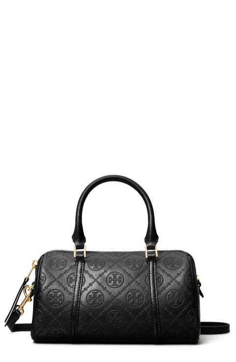 Mini T Monogram Leather Barrel Bag