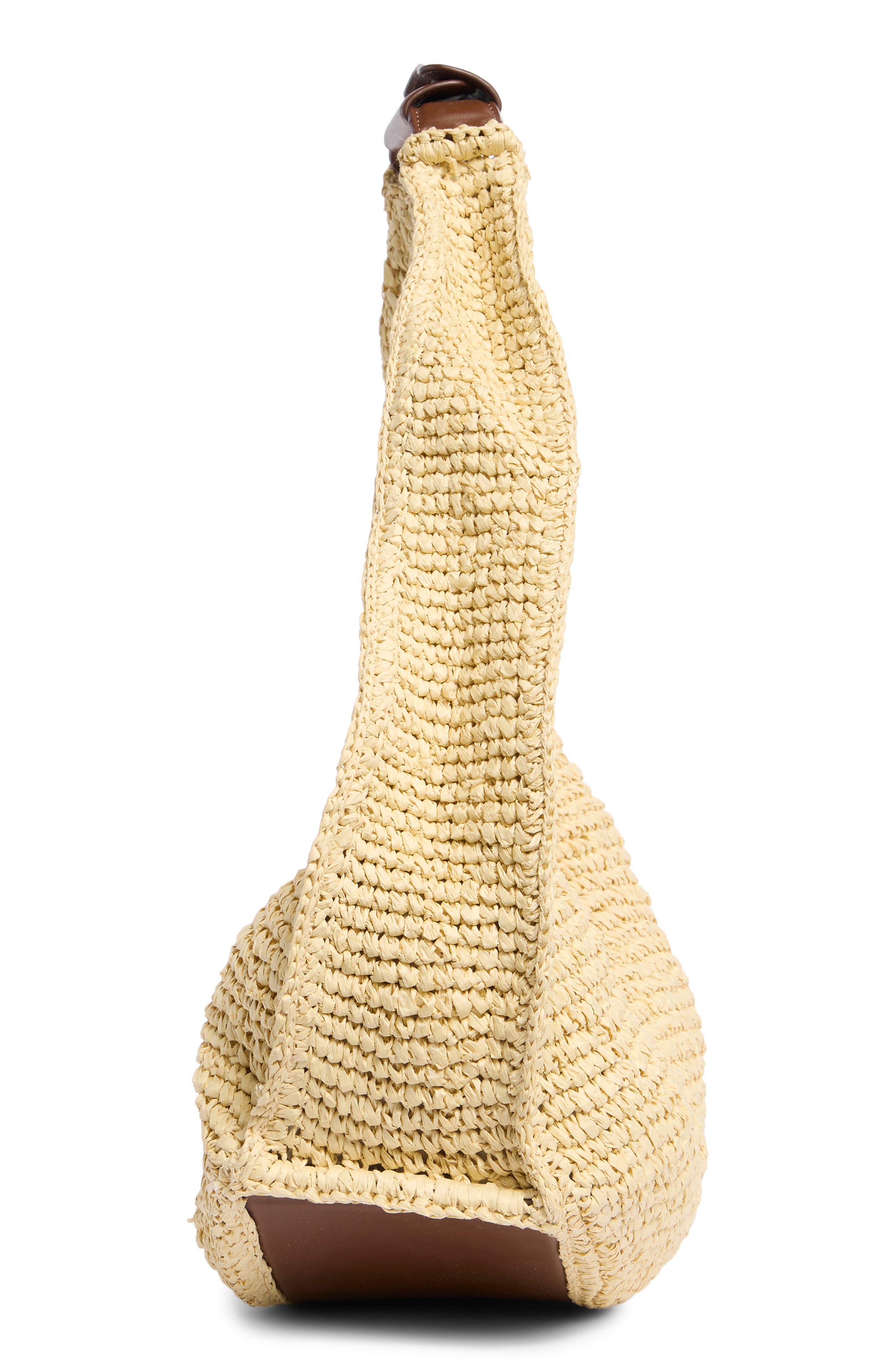 Woven Raffia Shoulder Bag, Alternate, color, NATURAL BROWN