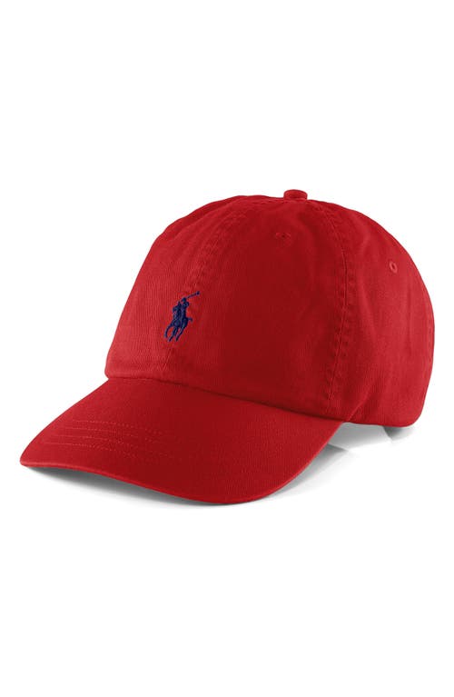 Polo Ralph Lauren Classic Sport Cotton Twill Baseball Cap In Red