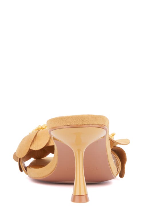 Torgeis Sierra Flower Slide Sandal In Camel