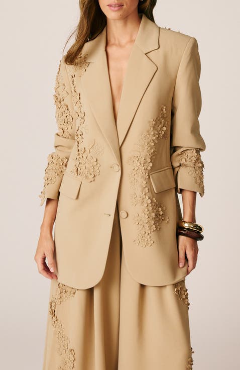 Embroidered Floral Blazer