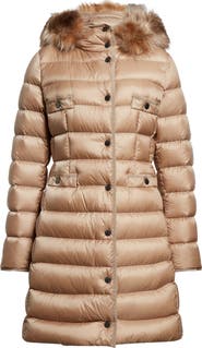 Moncler Hirmafur Quilted Down Coat with Removable Genuine