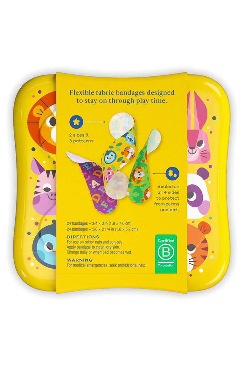 Flex Fabric Zoo Animals Bandages, Alternate, color, YELLOW
