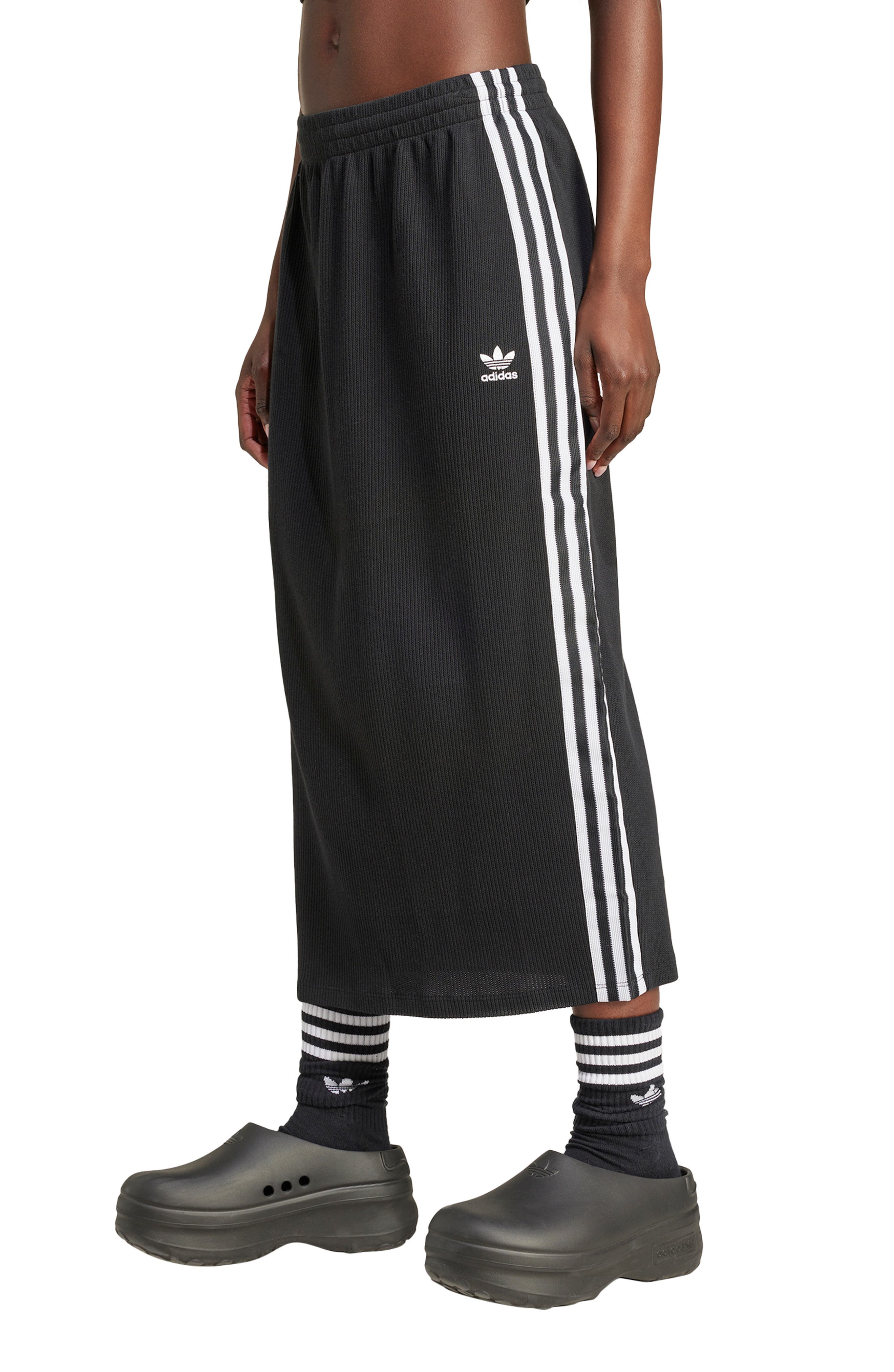3-Stripes Knit Midi Skirt (Women) | Nordstrom