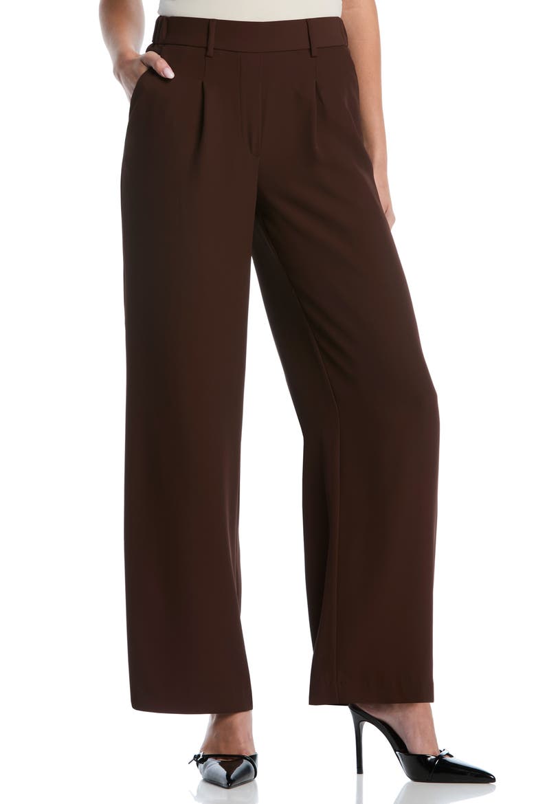 It Girl Pull On Wide Leg Pants, Main, color, CHICORY COFFER