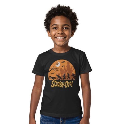 Boy's Scooby Doo Moon Silhouette Chase T-shirt