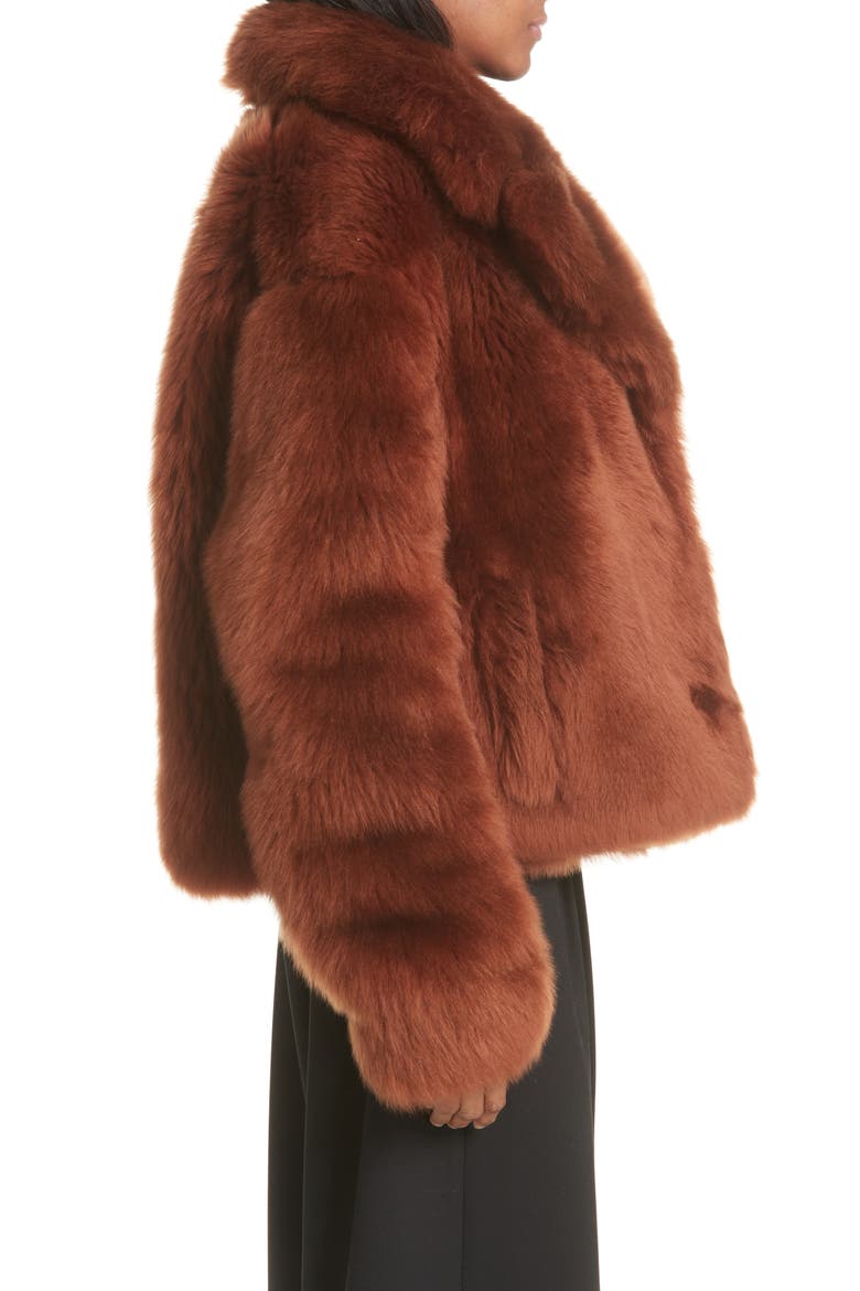Dean Genuine Shearling Coat, Alternate, color, RUST