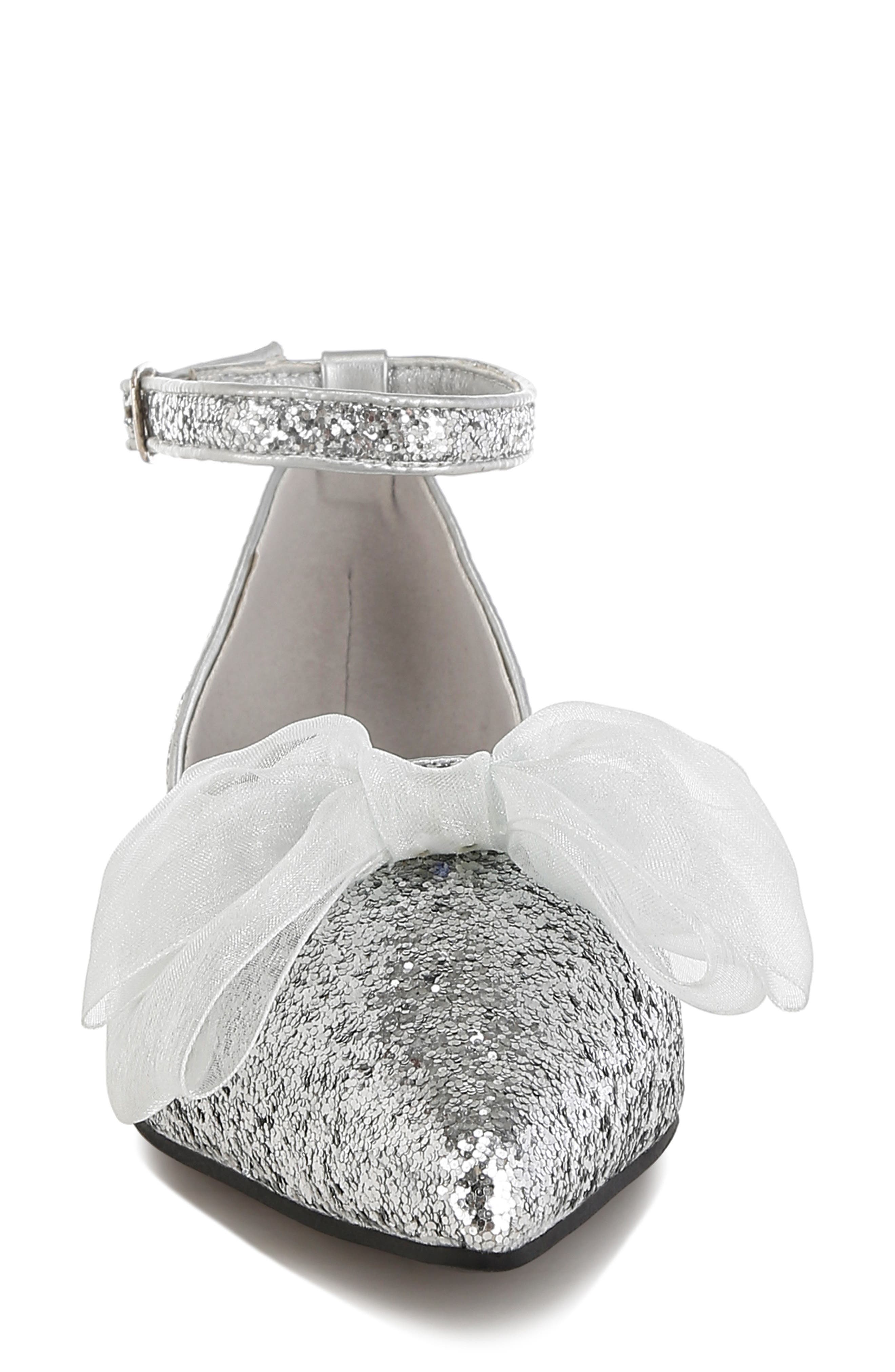 Rag & Co Valleta Bow Flat, Alternate, color, Silver