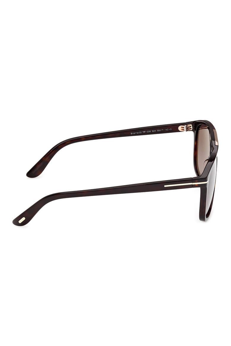 Brianna 58mm Gradient Navigator Sunglasses, Alternate, color, HAVANA ROSE GOLD / ROVIEX LENS