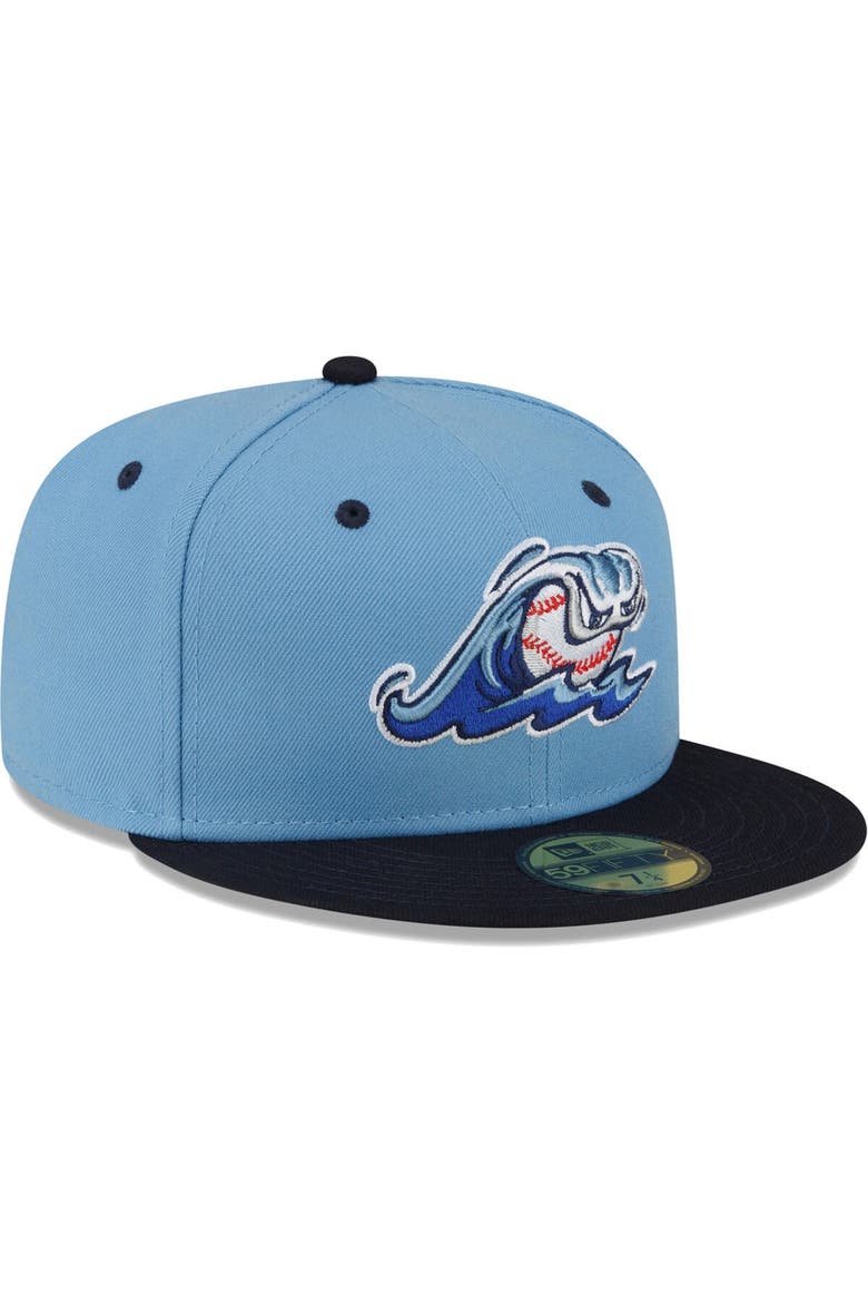Men's New Era Light Blue West Michigan Whitecaps Authentic Collection Alternate Logo 59FIFTY Fitted Hat, Alternate, color, Light Blue