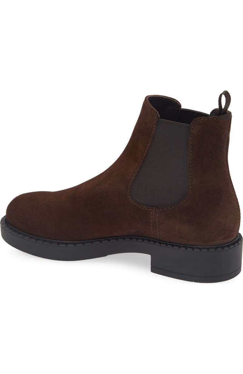 Prada Chocolate Chelsea Boot, Alternate, color, Moro