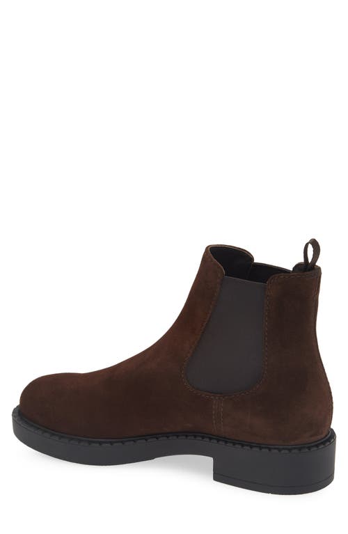 Prada Chocolate Chelsea Boot In Brown