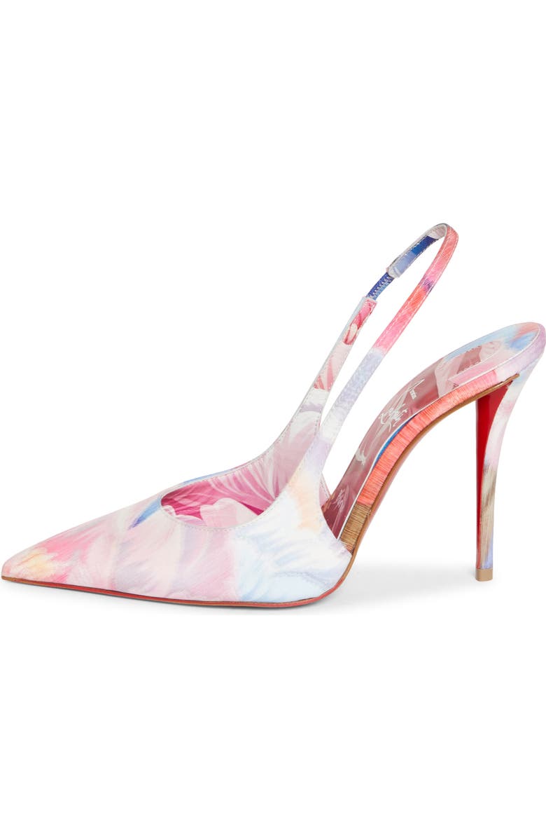 Christian Louboutin Miss Z Pointed Toe Slingback Pump, Alternate, color, Multi/ Lin Multi