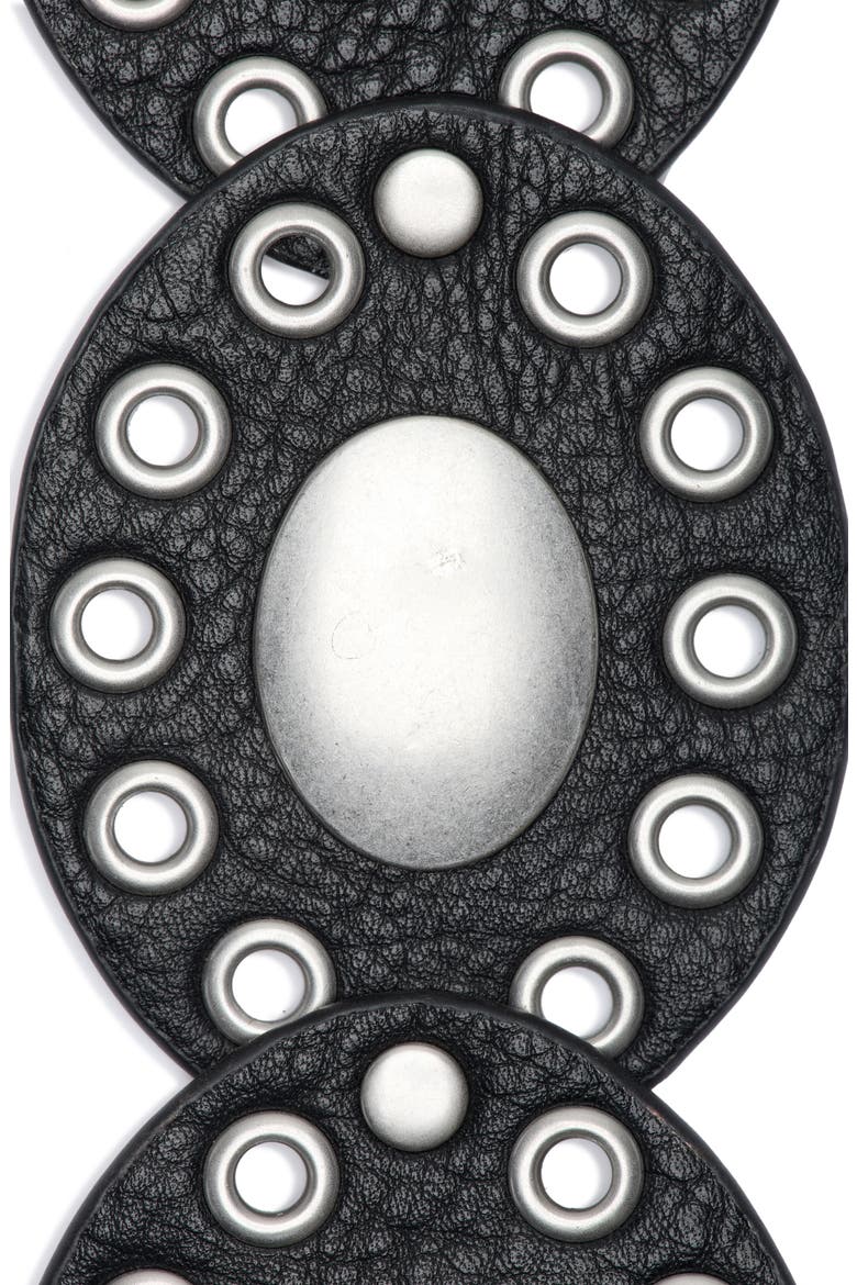 Oval Disc Hip Slung Belt, Alternate, color, BLACK