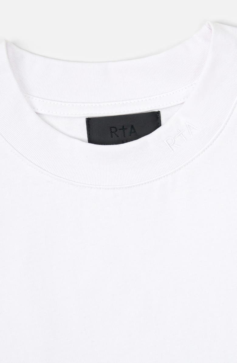 RtA Rico Cotton T-Shirt, Alternate, color, White Collar Logo