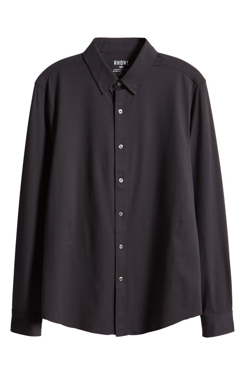 Rhone Commuter Slim Fit Button-Up Shirt, Alternate, color, Black