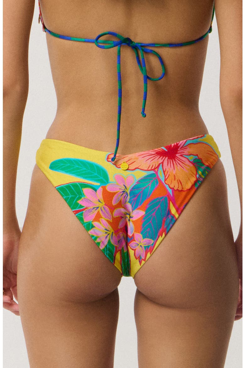 Bliss Cheeky High Leg Bikini Bottoms, Alternate, color, YELLOW