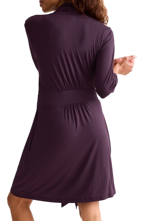Fleur't Iconic Short Robe In Purple