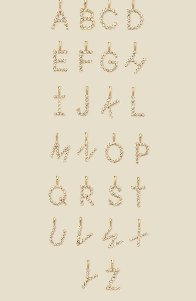 MADE BY MARY CZ Poppy Initial Necklace, Alternate, color, Gold Vermeil Initial T