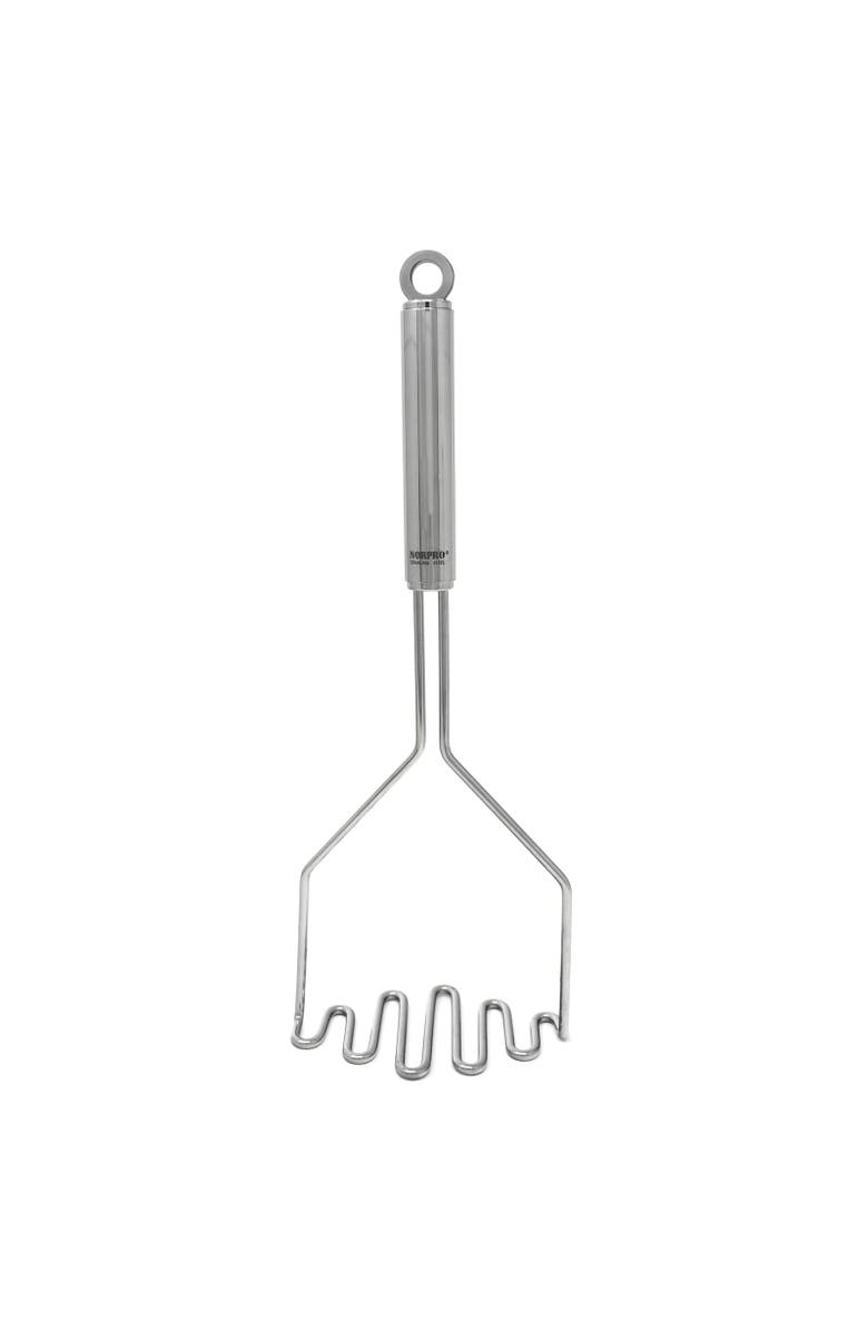 Norpro Krona Potato Masher - Stainless Steel, Heavy Duty, Alternate, color, Silver