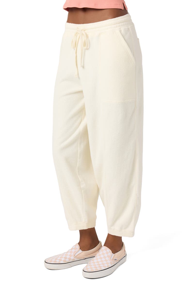 Wavelength Crop Terry Joggers, Alternate, color, WINTER WHITE
