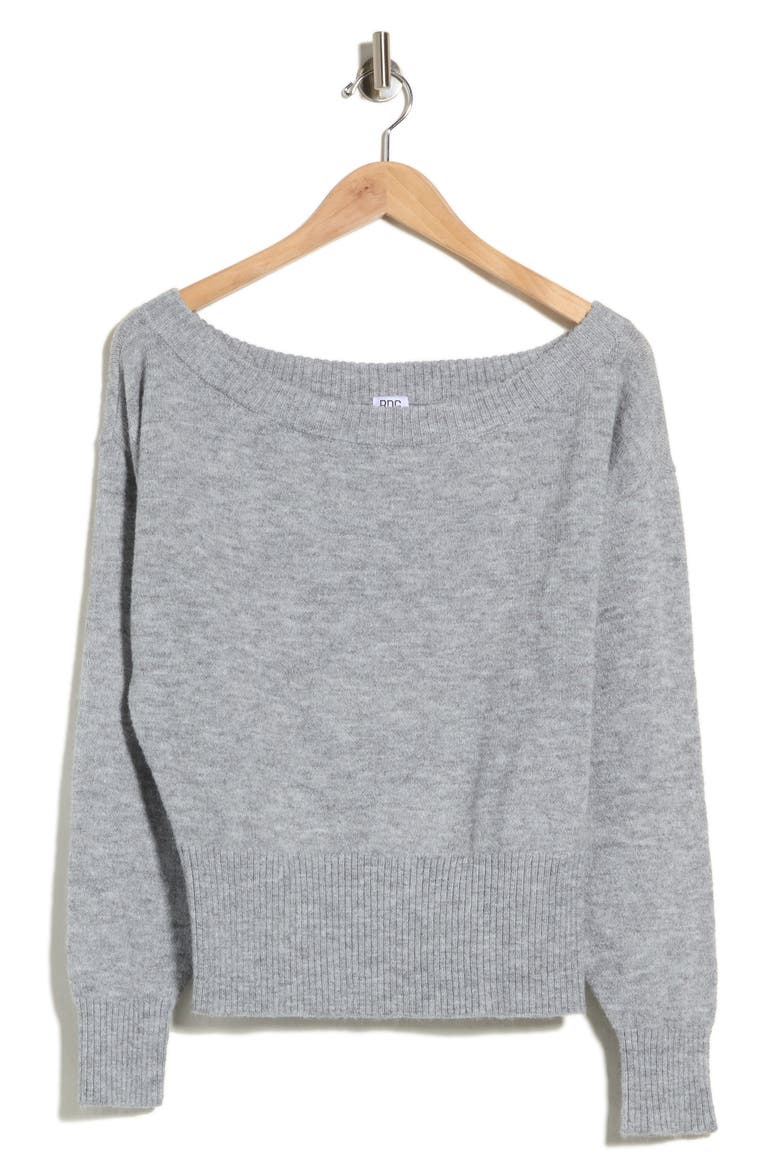 Maisie Off the Shoulder Sweater, Main, color, GREY