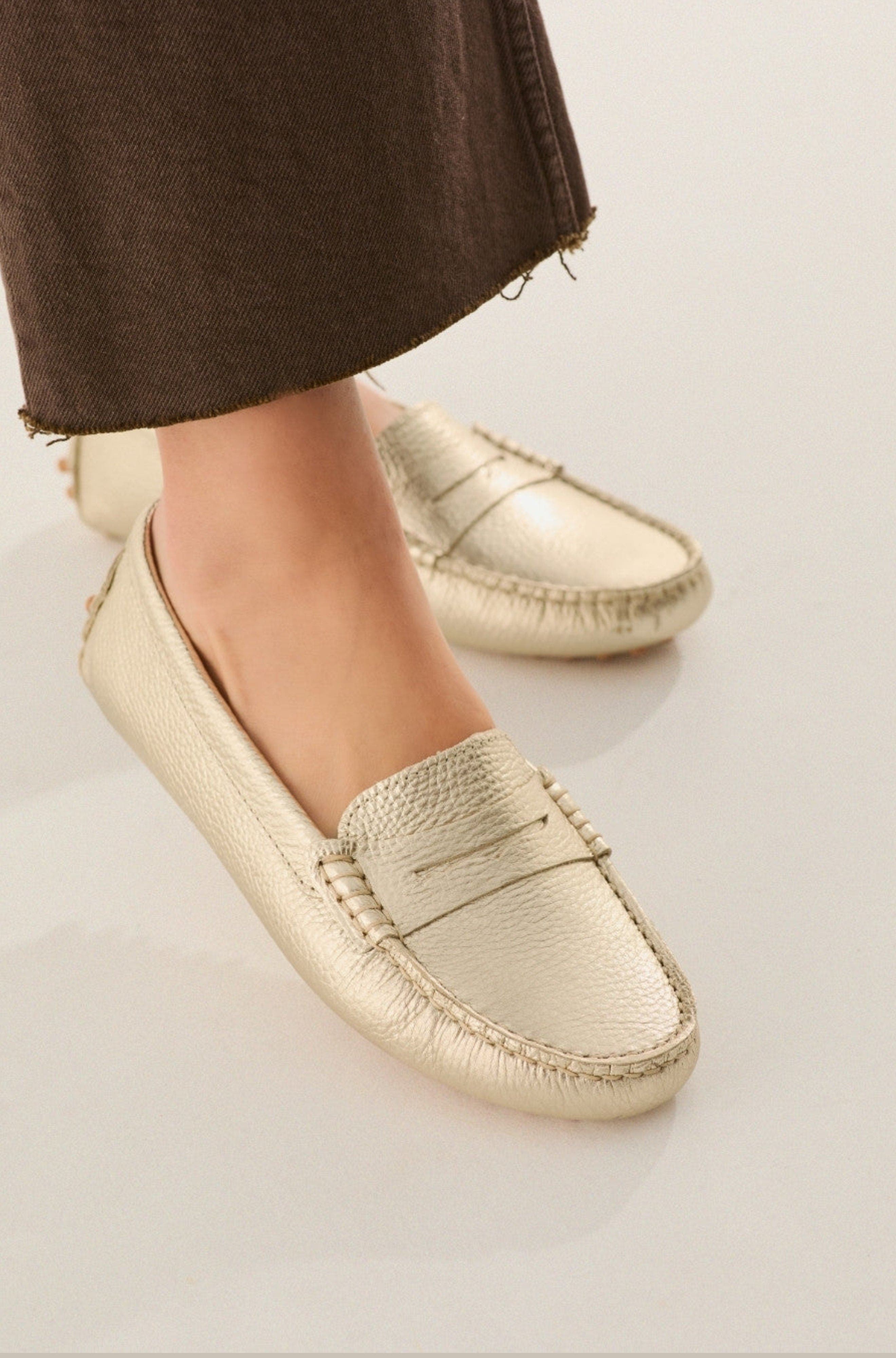 Oporto Moccasin Loafer, Alternate, color, Gold