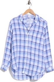 Frank & Eileen Joedy Plaid Cotton Boyfriend Button-Up Shirt