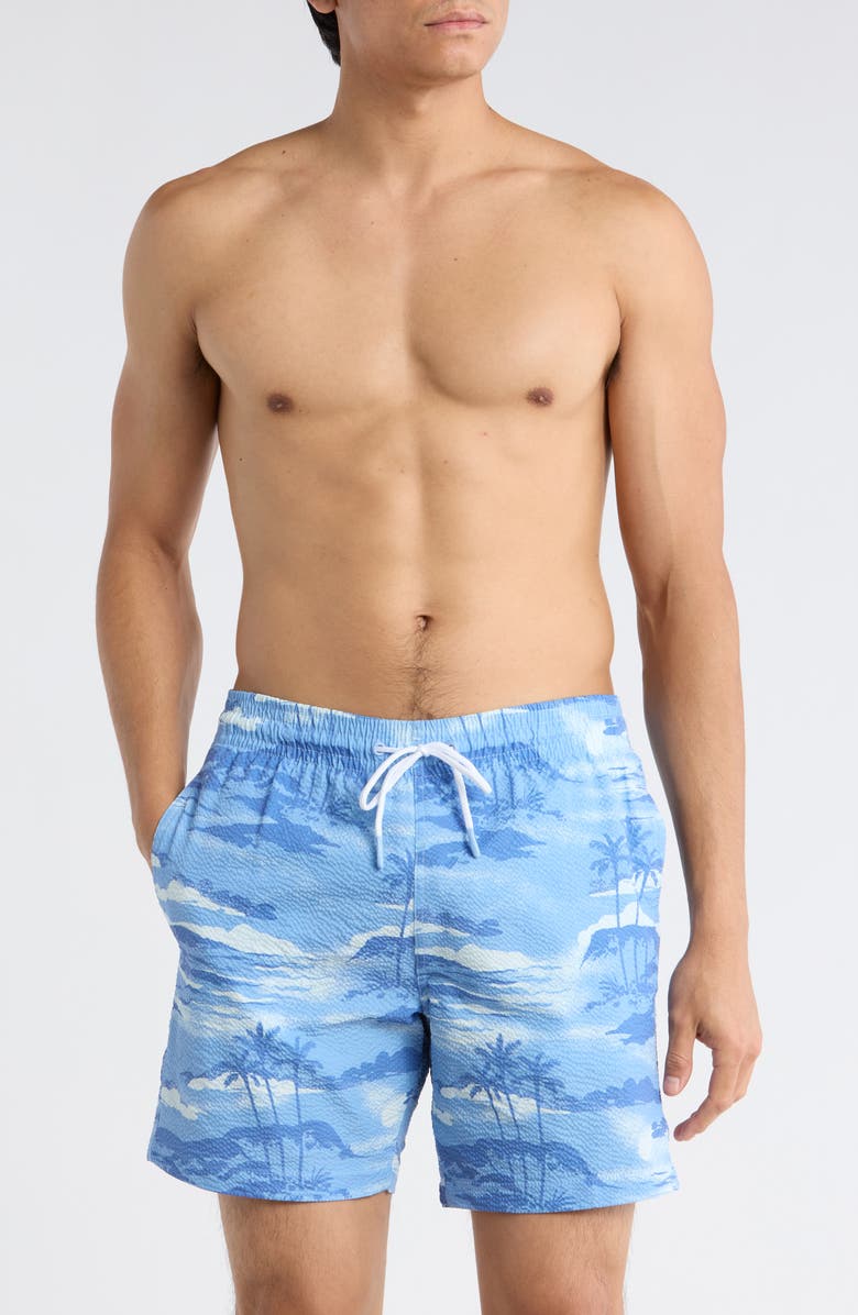 Trunks Surf & Swim Co. Sano 6.5-Inch Swim Trunks, Main, color, Tonal Blue