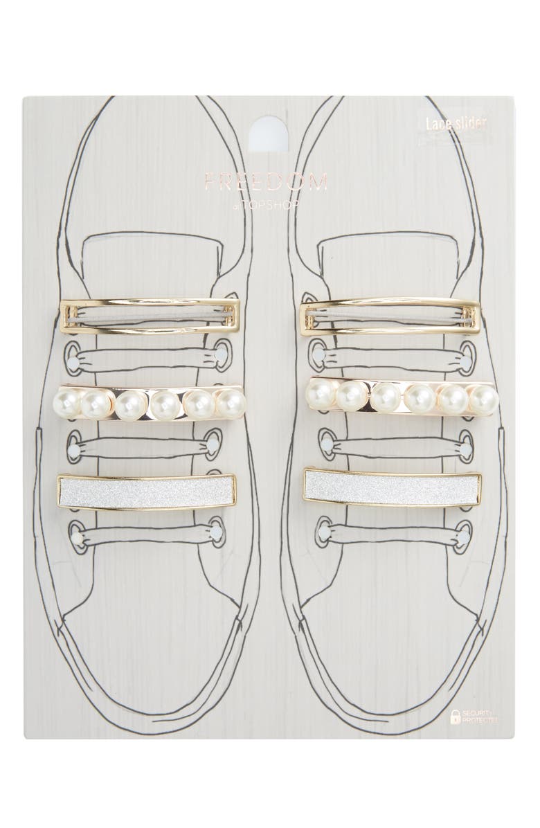 Topshop Shoelace Slider Pins, Main, color, 