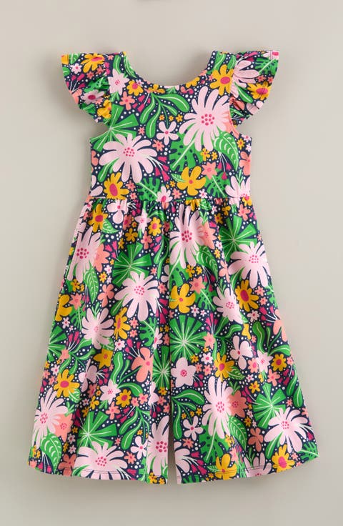Kids' Print Flutter Sleeve Romper (Toddler, Little Kid & Big Kid)